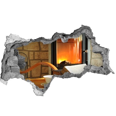Decorazione da parete buco nel muro Un angolo accogliente accanto al camino