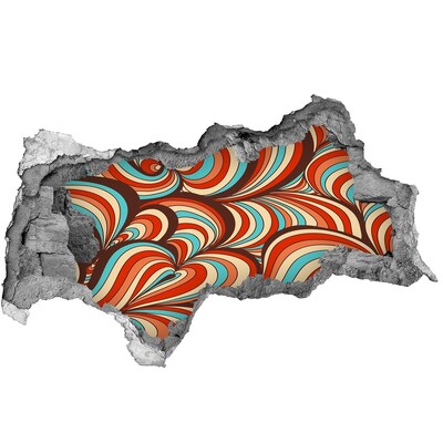 Decorazione da parete buco nel muro Un vortice colorato di motivi