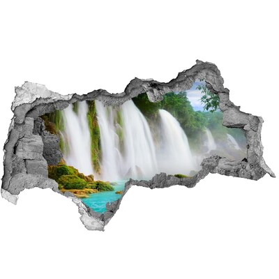 Sticker effetto rottura muro Cascate in Paradiso