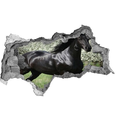 Decorazione da parete buco nel muro Un cavallo che galoppa attraverso un muro