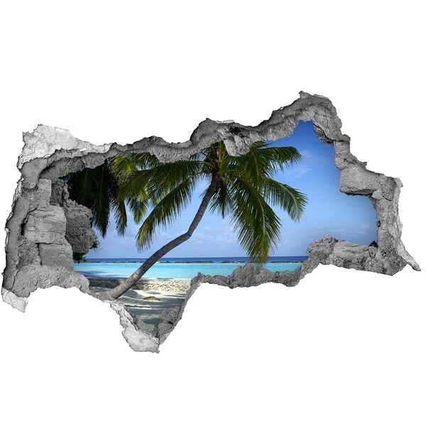 Decorazione da parete buco nel muro Oasi tropicale con palme