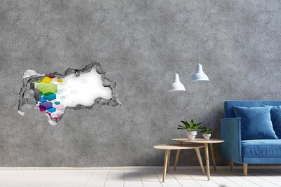 Adesivo con vista dietro il muro Astrazione moderna in concreto