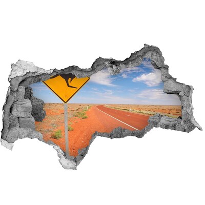Decorazione da parete buco nel muro Strada nel deserto