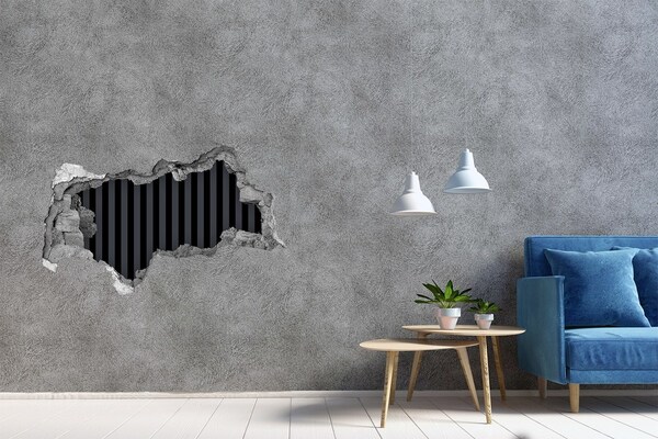 Decorazione da parete buco nel muro L'illusione di un profondo abisso