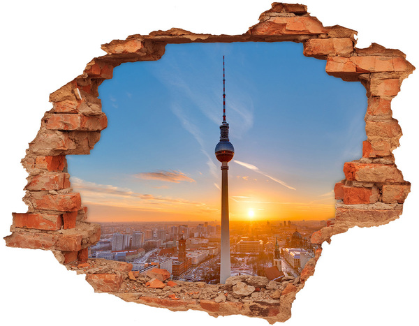 Adesivo con buco sbrecciato Tramonto su Berlino