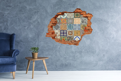 Adesivo murale buco 3D Piastrelle in stile marocchino