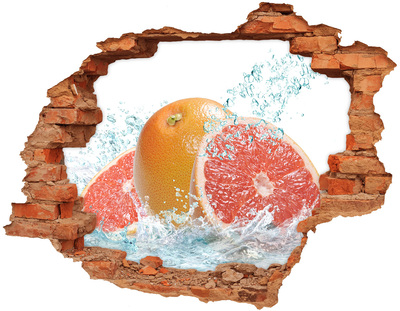 Adesivo con buco sbrecciato Paradiso di frutta con cascata
