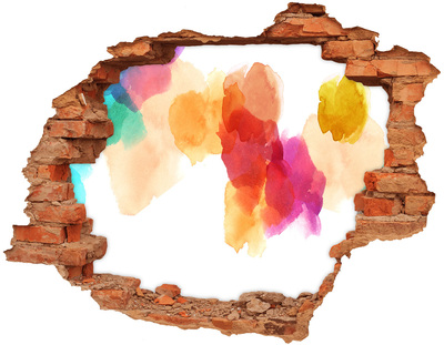 Adesivo effetto buco nel muro Un buco colorato nel muro