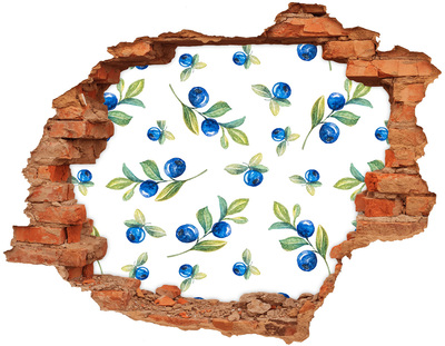 Adesivo effetto buco nel muro Frutta sullo sfondo del muro