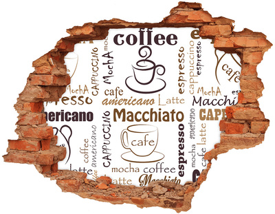 Adesivo con buco sbrecciato Angolo caffè