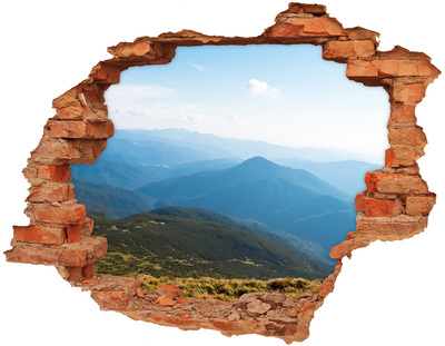Adesivo effetto buco nel muro Paesaggio montano dietro il buco nel muro