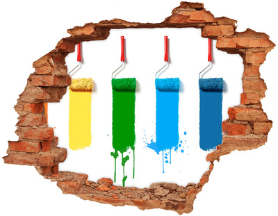 Adesivo murale buco 3D Dipingere in un nuovo stile