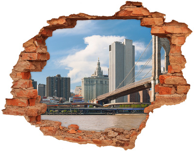 Adesivo murale buco 3D Veduta di New York