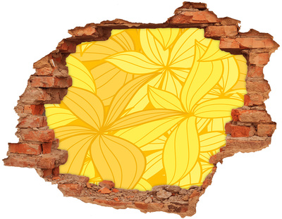 Adesivo effetto buco nel muro Motivo floreale nel buco nel muro