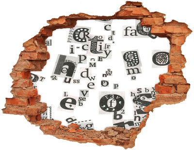 Adesivo murale buco 3D Un buco letterario nel muro