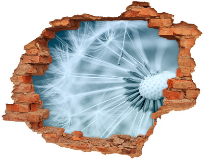 Adesivo effetto buco nel muro Il mondo floreale dietro il muro