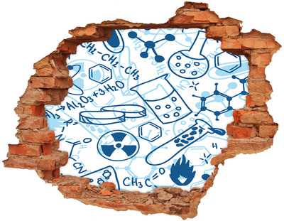 Adesivo con buco sbrecciato Laboratorio scientifico