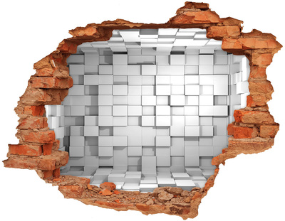 Adesivo murale buco 3D Spazio moderno dietro il muro