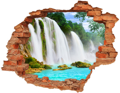Adesivo con buco sbrecciato Cascate in Paradiso