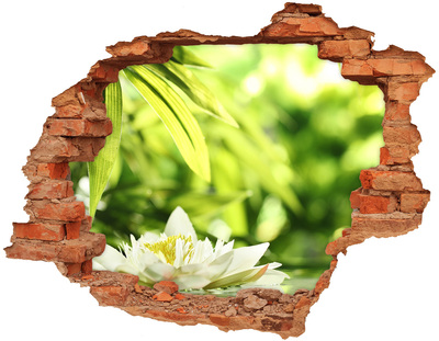 Adesivo effetto buco nel muro Un fiore in un giardino verde