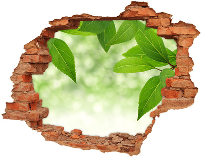 Adesivo effetto buco nel muro Un'oasi verde in cemento