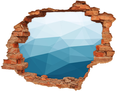Adesivo effetto buco nel muro Il mondo sottomarino nella buca