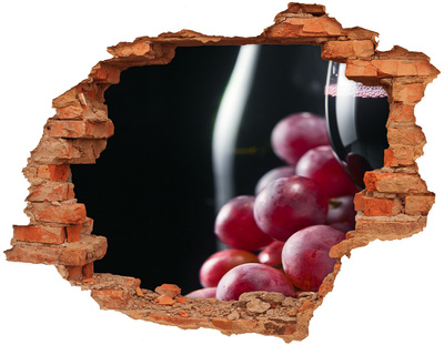 Adesivo effetto buco nel muro Uva in un buco nel muro