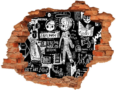 Adesivo effetto buco nel muro Un'espressione artistica di libertà