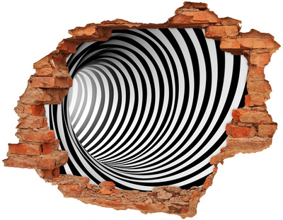 Adesivo murale buco 3D L'illusione di un tunnel rotante