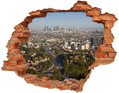 Adesivo con buco sbrecciato Vista di Los Angeles