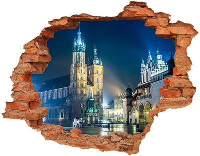 Adesivo con buco sbrecciato Il cielo notturno di Cracovia