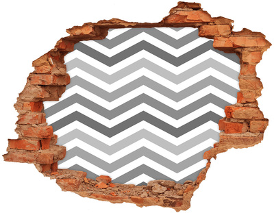 Adesivo effetto buco nel muro Muro a spina di pesce spezzato