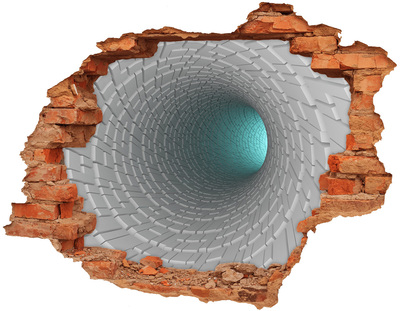 Adesivo effetto buco nel muro Misterioso tunnel nel muro