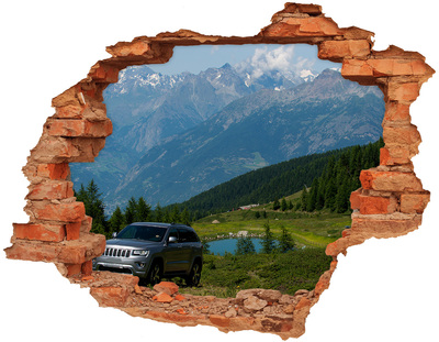 Adesivo effetto buco nel muro Paesaggio montano con lago