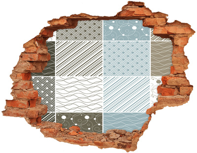 Adesivo con buco sbrecciato Motivi sul muro