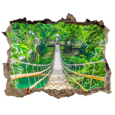 Finto buco nel muro 3D Ponte nella giungla