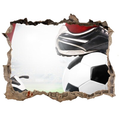 Finto buco nel muro 3D Passione calcistica oltre le mura