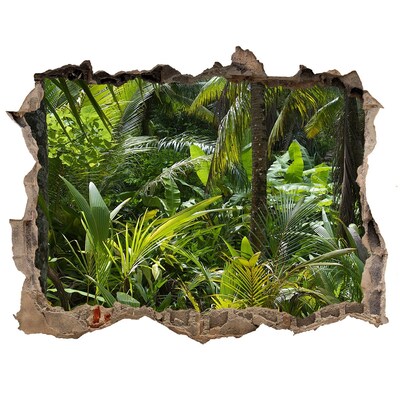 Finto buco nel muro 3D Giungla tropicale dietro il muro