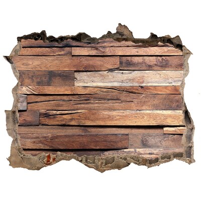 Finto buco nel muro 3D Parete di legno in un buco