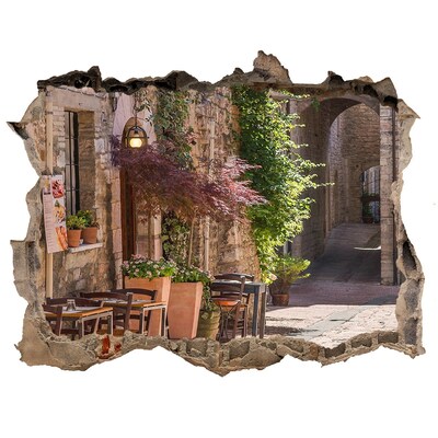 Finto buco nel muro 3D Una strada affascinante in città