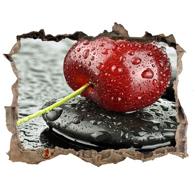 Adesivo buco nel muro Ciliegia succosa sui noccioli