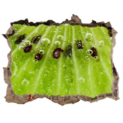 Finto buco nel muro 3D Frutta verde con gocce d'acqua