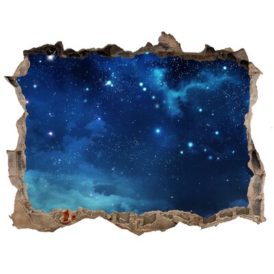 Adesivo buco nel muro Lo spazio cosmico dietro il muro