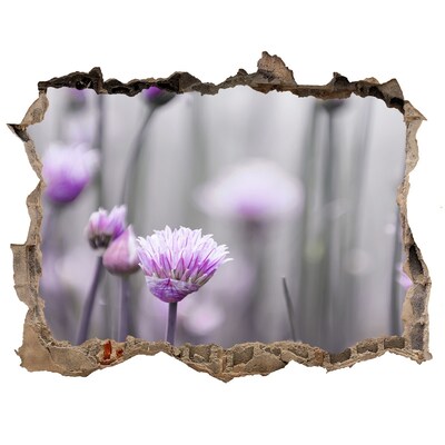 Adesivo buco nel muro Un paradiso di fiori dietro il muro