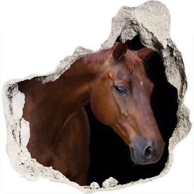 Finto buco nel muro 3D Un cavallo in un muro crollato