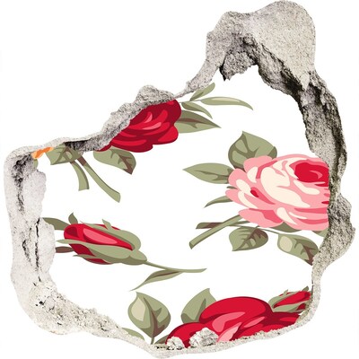 Trompe l'oeil buco nel muro Fiore nel buco nel muro
