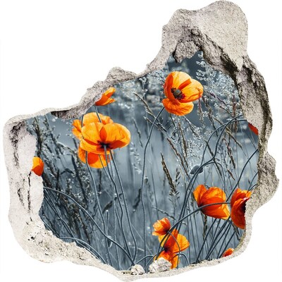 Adesivo effetto buco nel muro Fiori in un buco nel muro