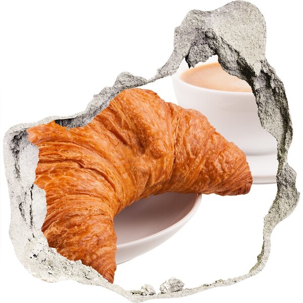 Finto buco nel muro 3D Colazione in un bistrot parigino