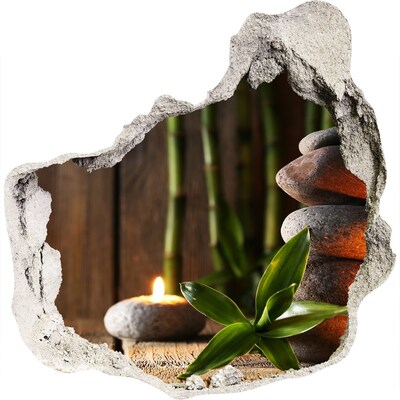 Trompe l'oeil buco nel muro Un'oasi di pace
