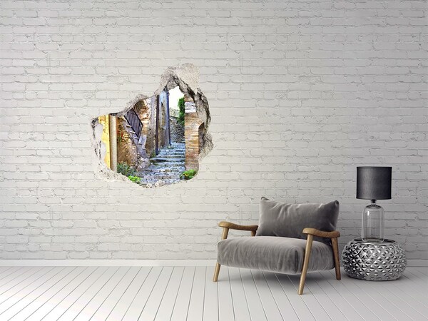 Finto buco nel muro 3D Le affascinanti vie di una cittadina italiana
